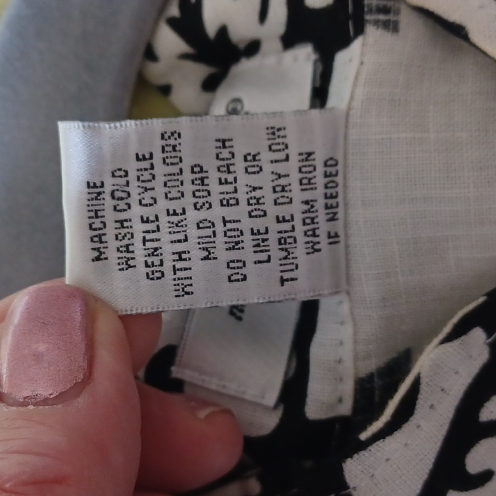 Richard Malcolm Sz 10P, Elegant Black and White, Linen Patterned Blouse/jacket - Picture 11 of 11